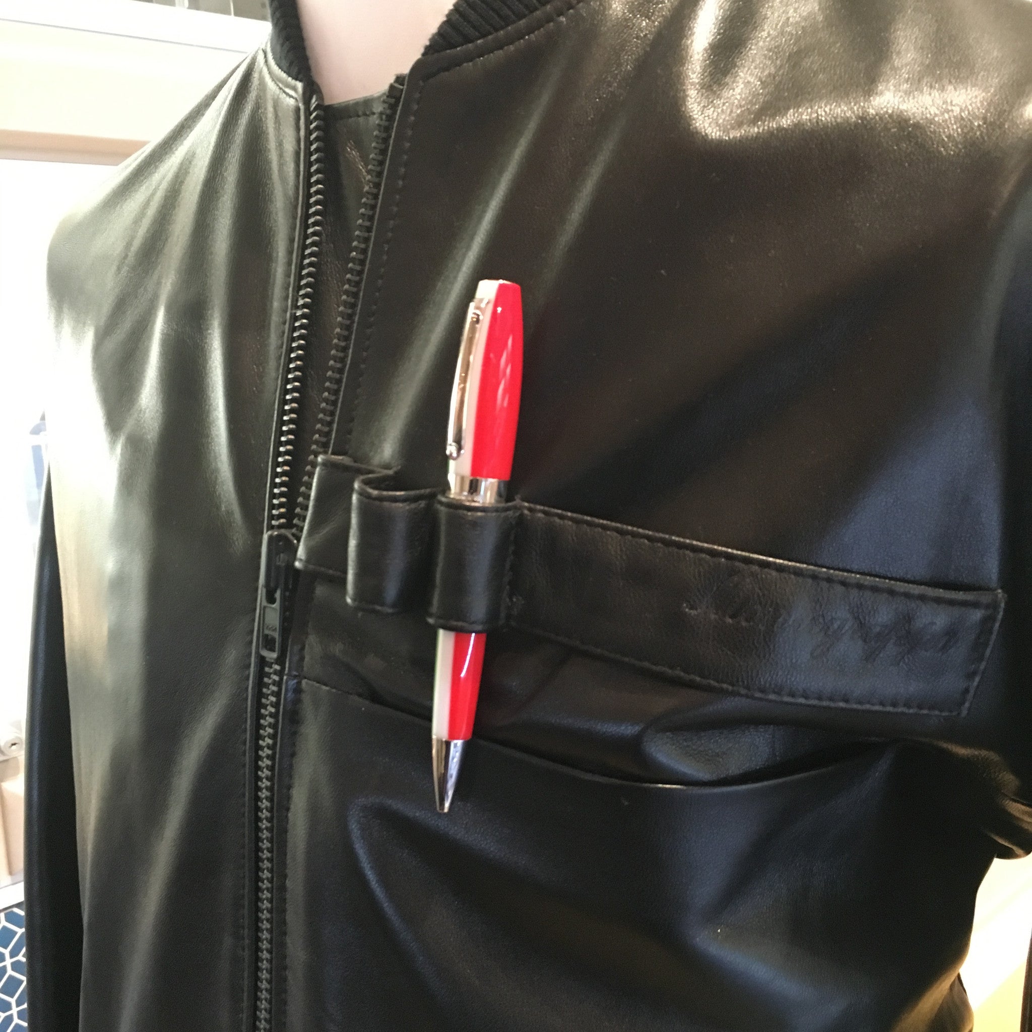 Montegrappa Leather Bomber Jacket Designed by British Fashion Designers Ada  + Nik